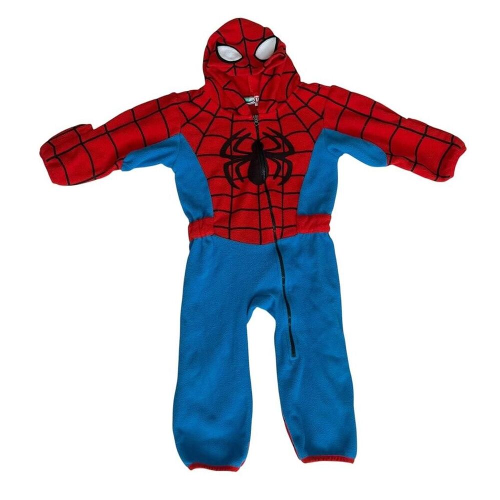 Cuddle Club Marvel Spiderman fleece romper Size 18-24 months